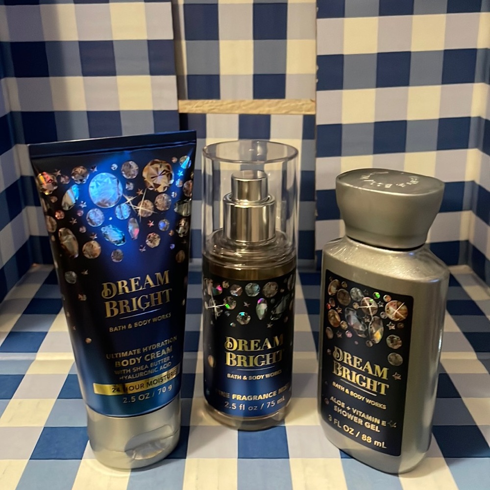 BATH AND BODY WORKS DREAM BRIGHT TRAVEL SIZE BUNDLE NWT!